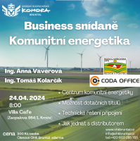 BUSINESS SNÍDANĚ  - KOMUNITNÍ ENERGETIKA